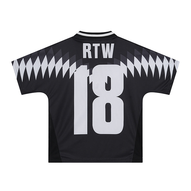 Corteiz RTW #18 Football Jersey – Black
