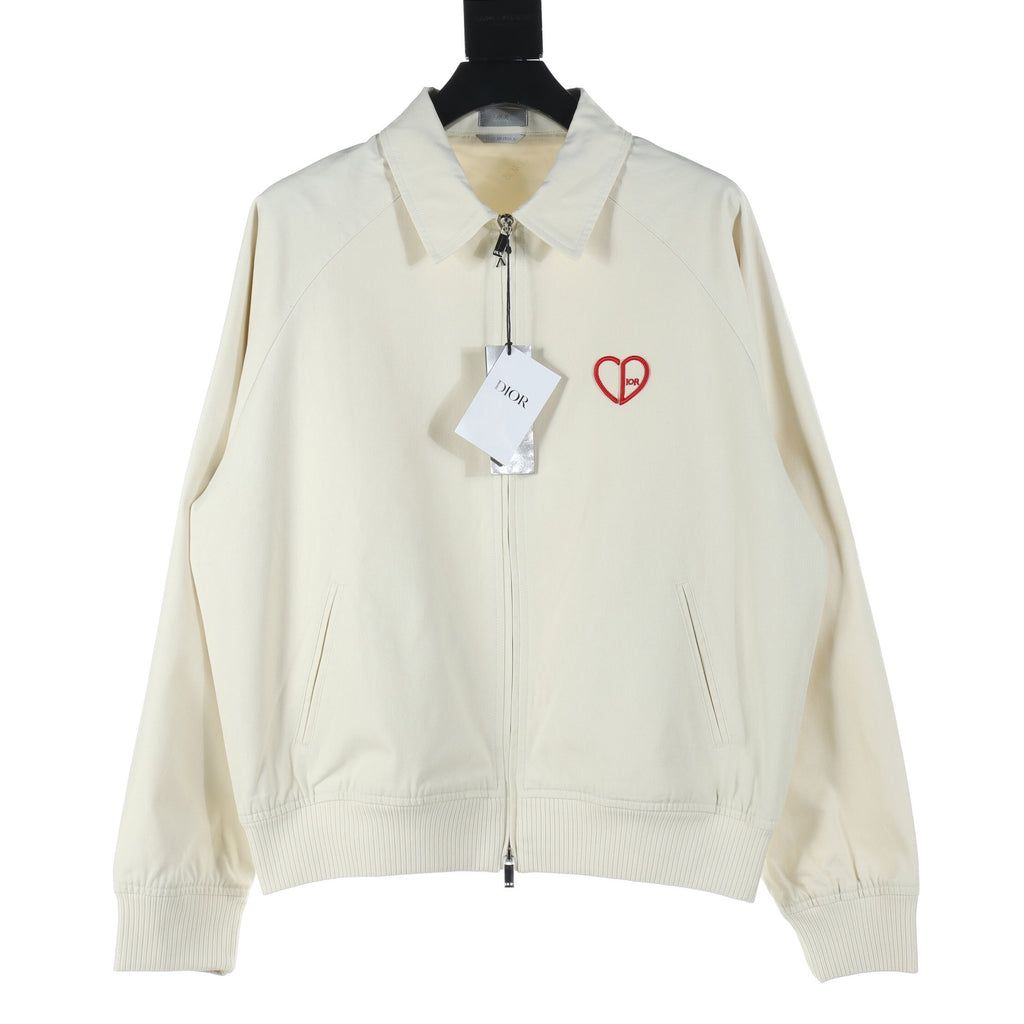 Christian Dior Red Heart Embroidery Jacket