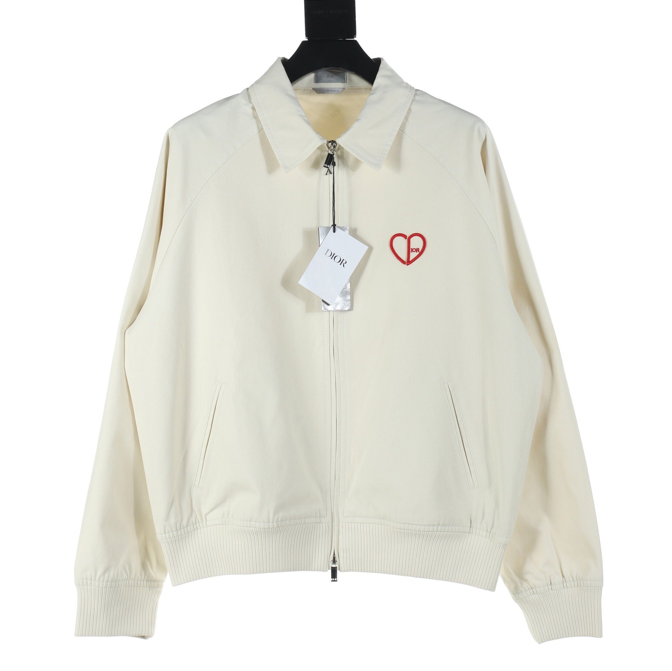 Christian Dior Red Heart Embroidery Jacket
