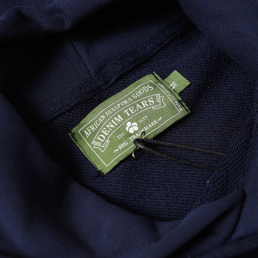 Denim Tears Cotton Wreath Hoodie – Navy