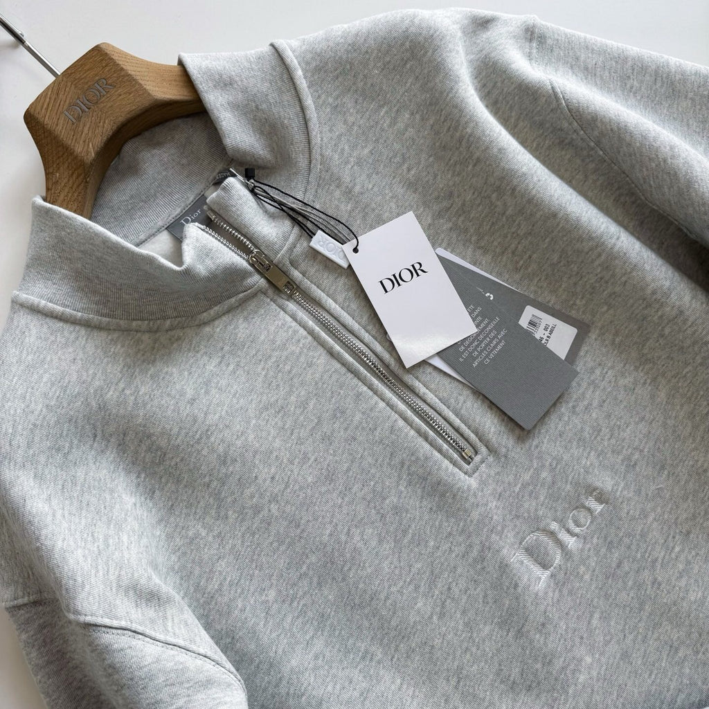 Dior Quarter Zip Sweatshirt – (Navy Blue/Green/Beige)