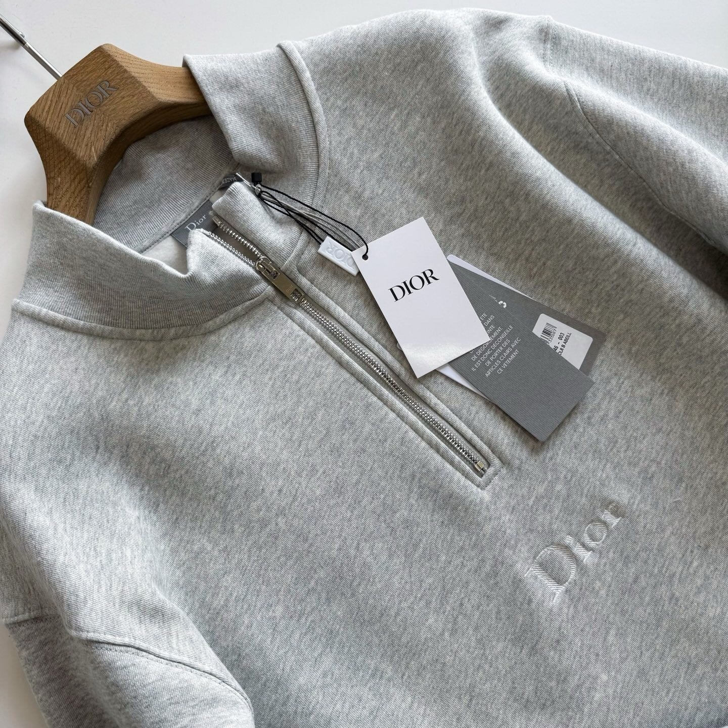 Dior Quarter Zip Sweatshirt – (Navy Blue/Green/Beige)