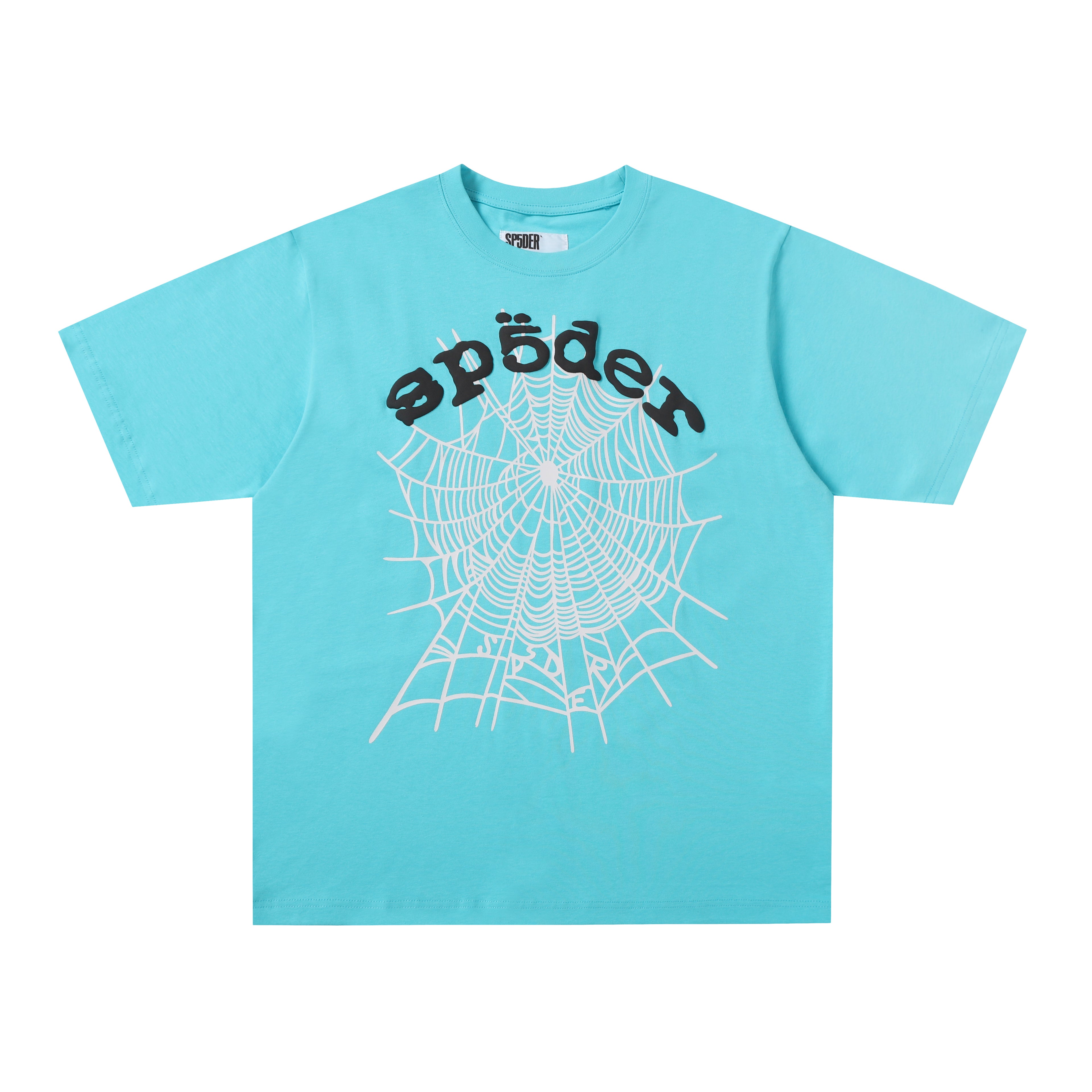 Sp5der Web Graphic T-Shirt (Blue / White )