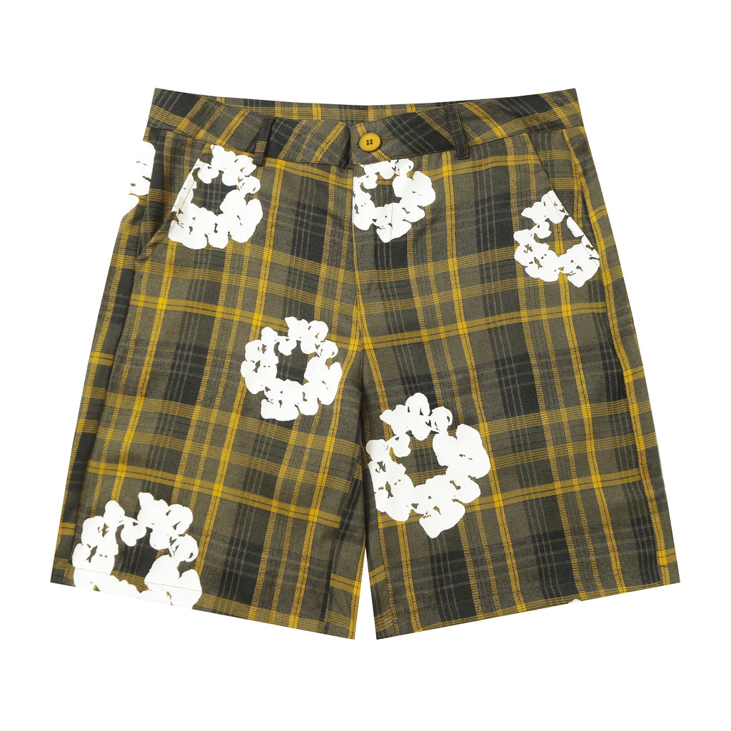 Denim Tears Cotton Wreath Plaid Shorts