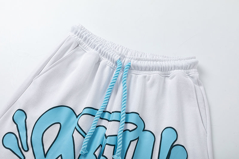 Syna World Tshirt Short Set (White/Ocean Blue)