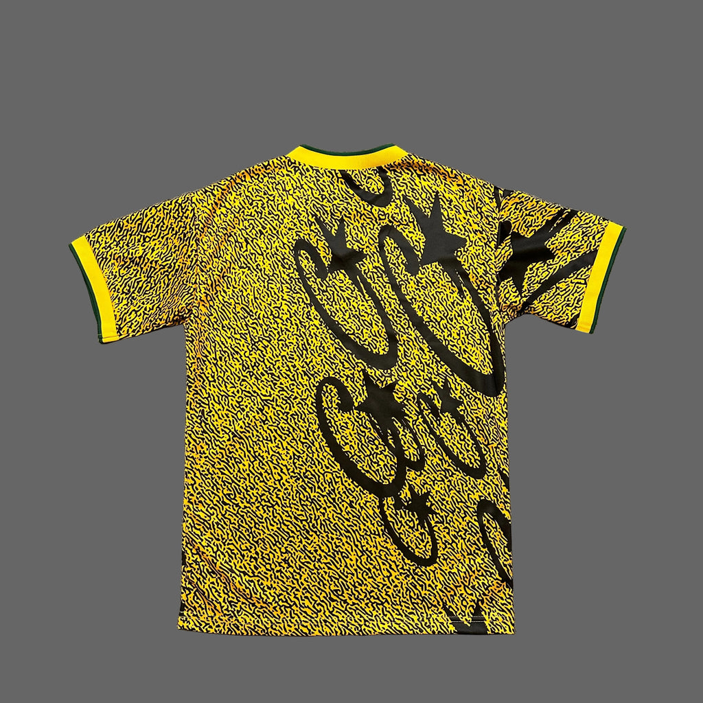 Corteiz CRTZ All-Over Script Jersey (Yellow/Green) – No.18