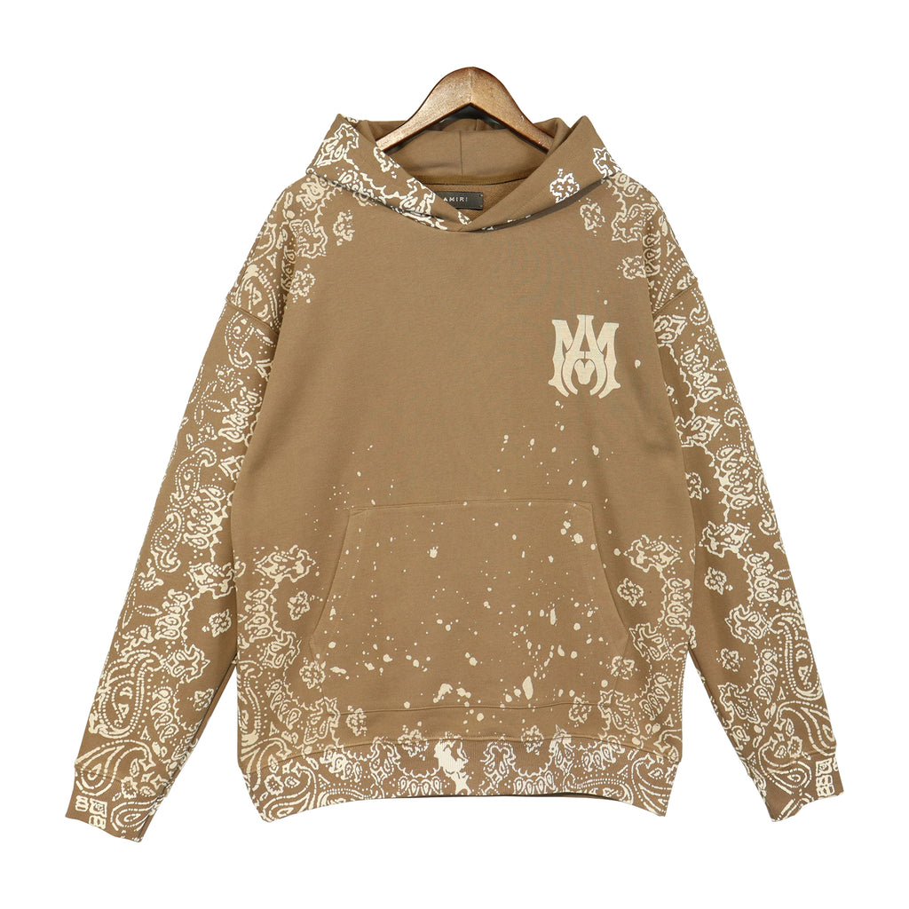 AMIRi Bandana Bleach All Over Hoodie