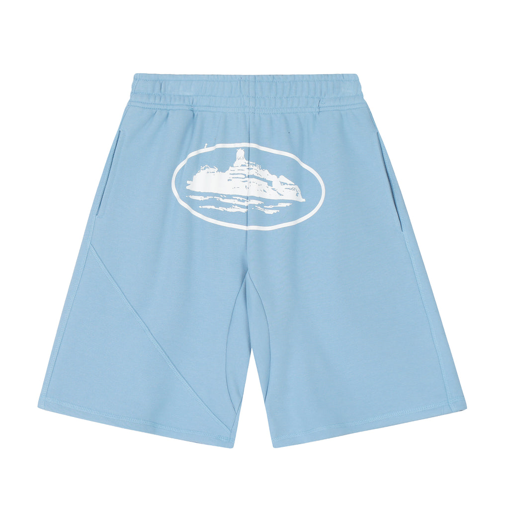 Corteiz Og Alcatraz Shorts 'light-blue'