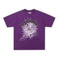 Sp5der Web Graphic T-Shirt (Purple / White )