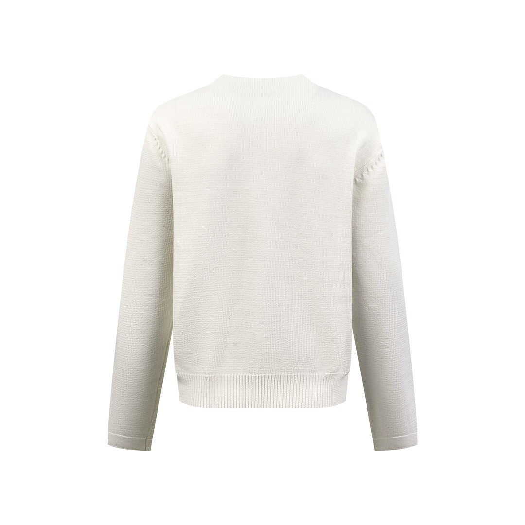 Christian Dior for My Real Friends Sweater - (Cream/Navy Blue)