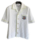 Casablanca Quilted Monogram Short Sleeve Shirt – White