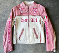 Vintage Pink Ferrari F1 Racing Jacket