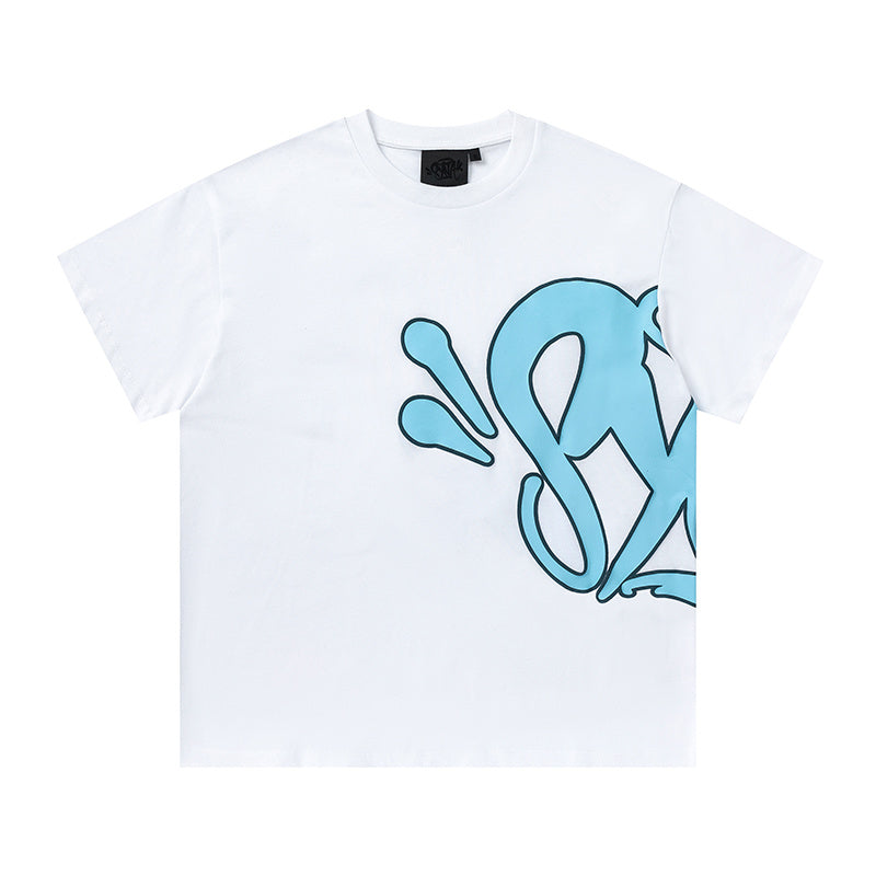 Syna World Tshirt Short Set (White/Ocean Blue)