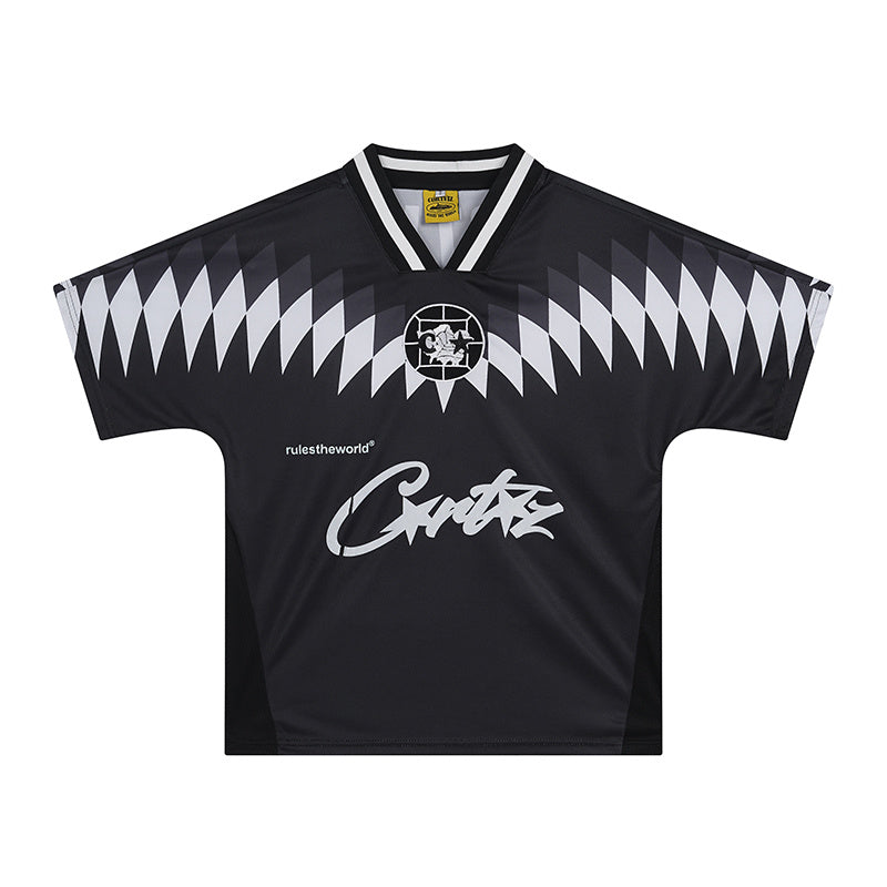 Corteiz RTW #18 Football Jersey – Black