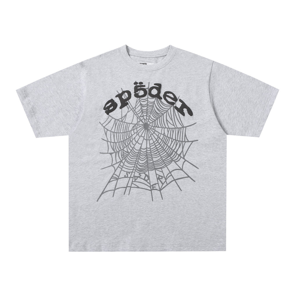 Sp5der Web Graphic T-Shirt (Grey / White )