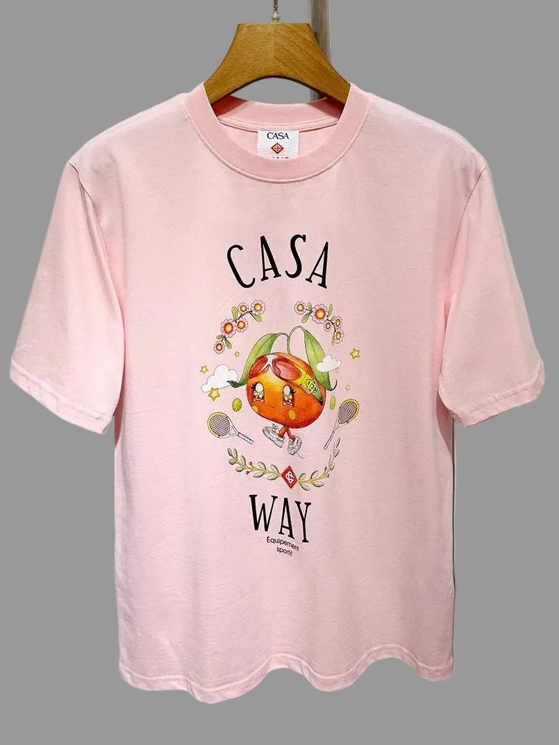 Casablanca “Casa Way” Graphic T-Shirt – Pink