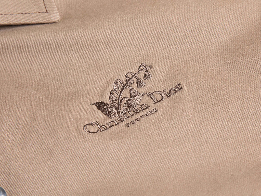 Dior Embroidery Logo Padded Flight Jacket – Beige