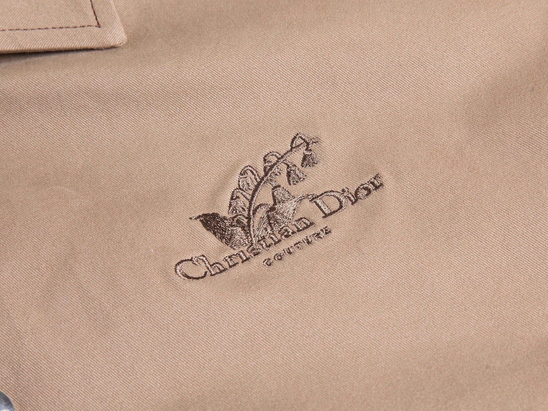 Dior Embroidery Logo Padded Flight Jacket – Beige