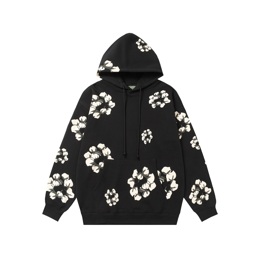 Denim Tears Cotton Wreath Hoodie – Black