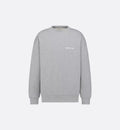 Christian Dior Embroidery Logo Crewneck Sweatshirt Gray
