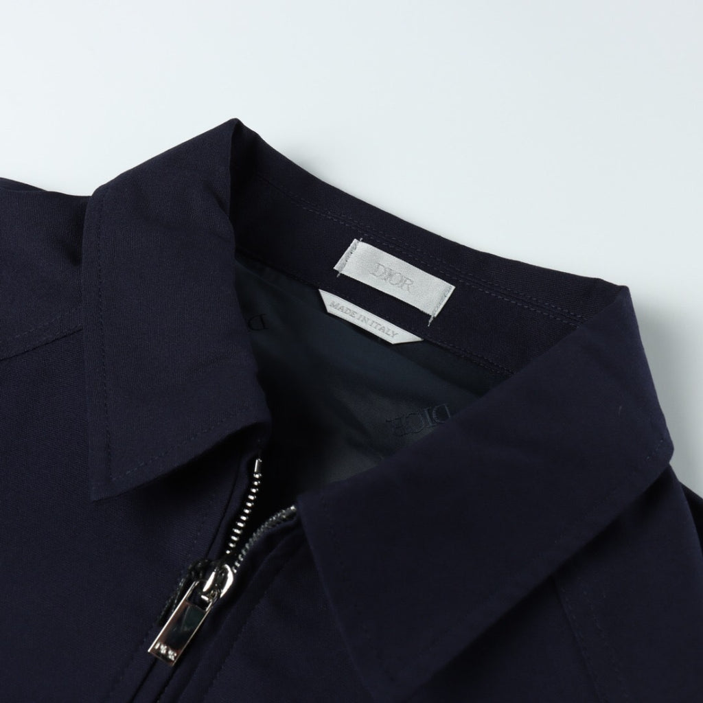 Christian Dior Red Heart Embroidery Jacket - Navy Blue