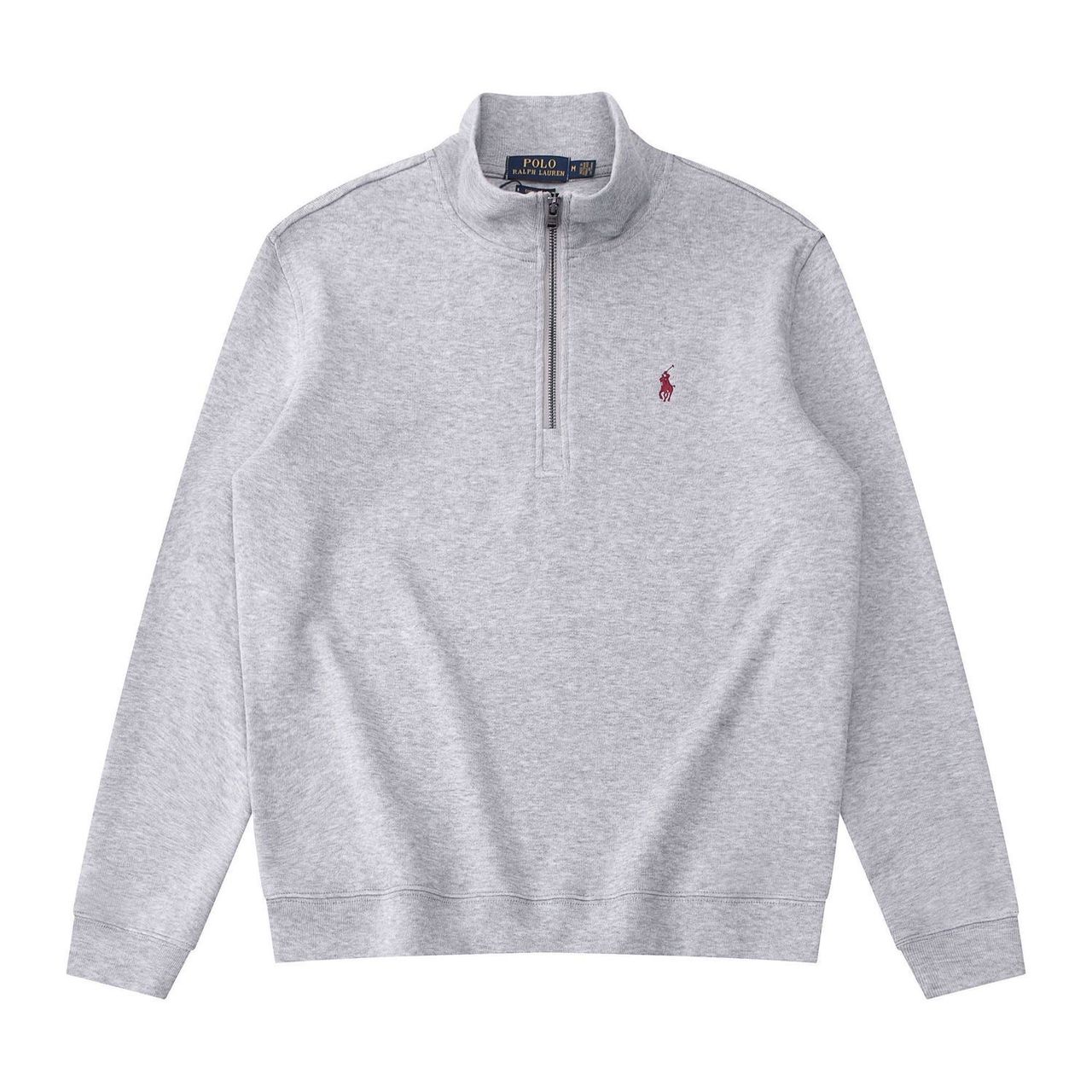 Polo Ralph Lauren Quarter-Zip Sweatshirt – Grey/Red