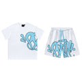 Syna World Tshirt Short Set (White/Ocean Blue)