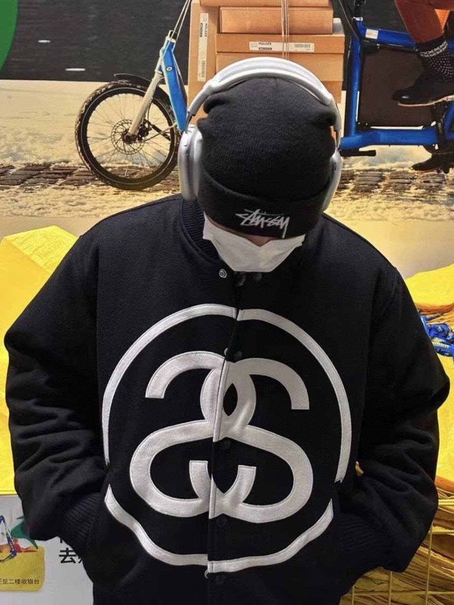 Stüssy Double S Logo Varsity Jacket