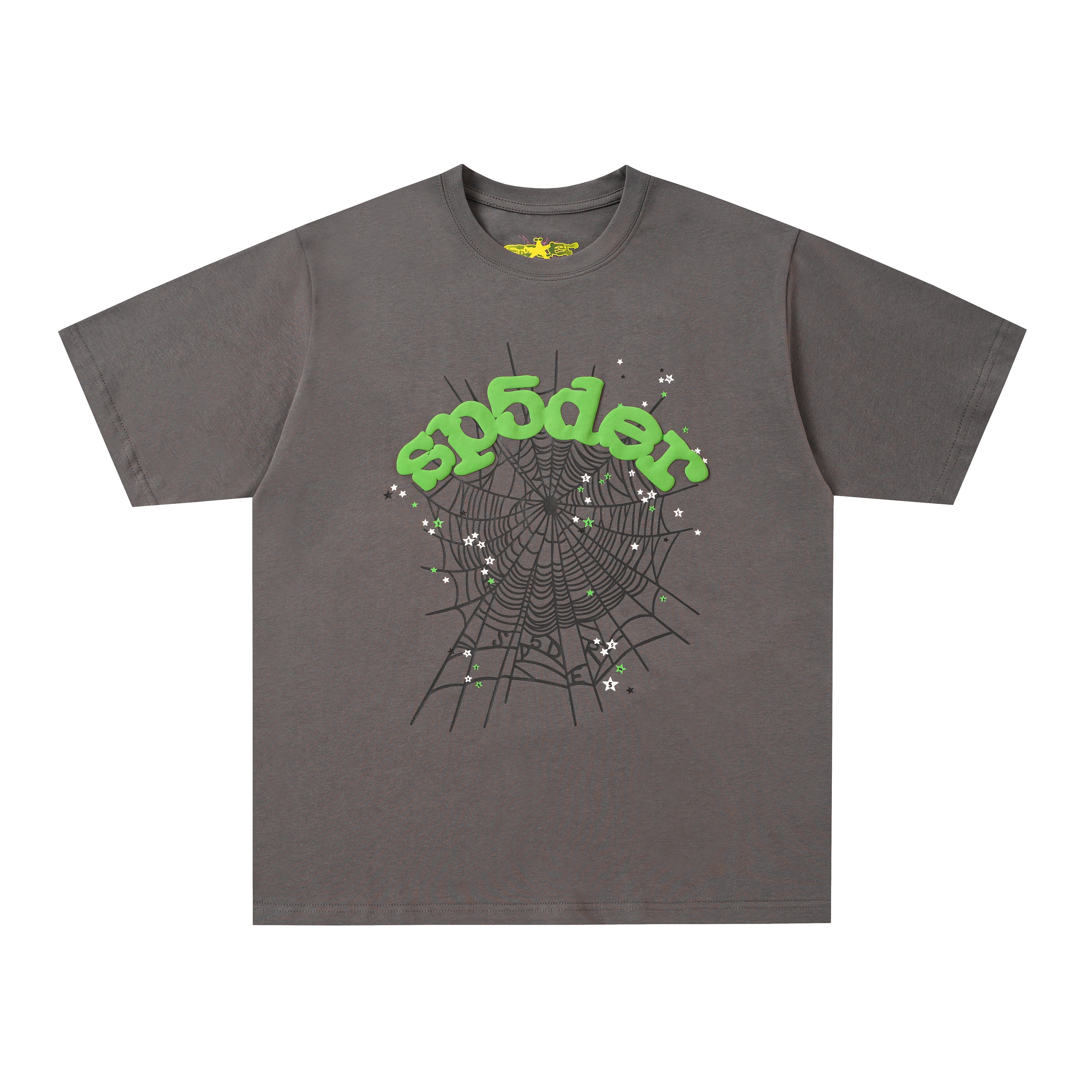 Sp5der Web Graphic T-Shirt (Grey / Green)
