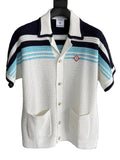 Casablanca Striped Crochet Knit Shirt