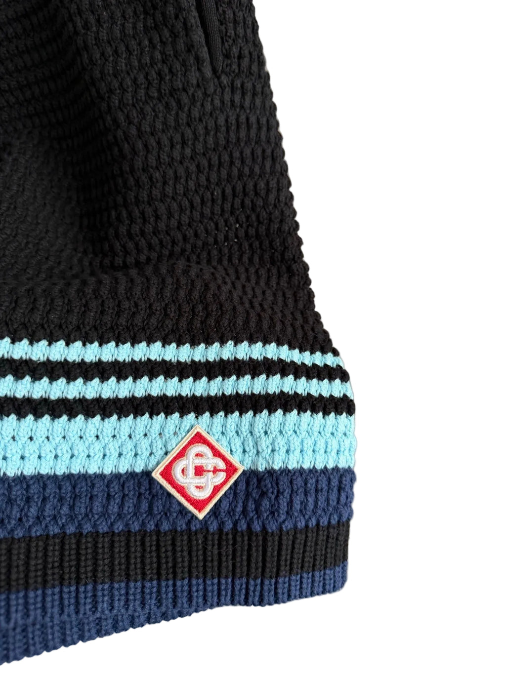 Casablanca Striped Crochet Knit Short - Black