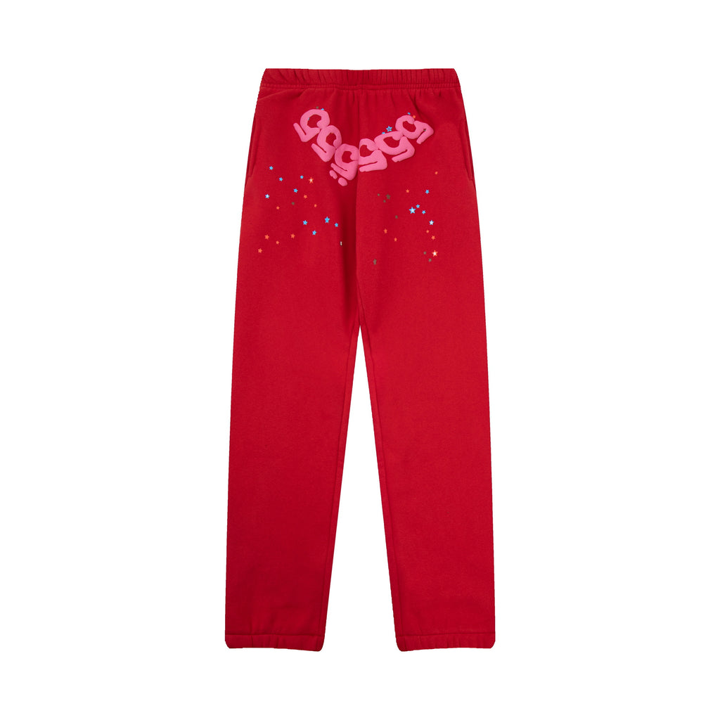 SP5DER 555 Sweatpants "Red"