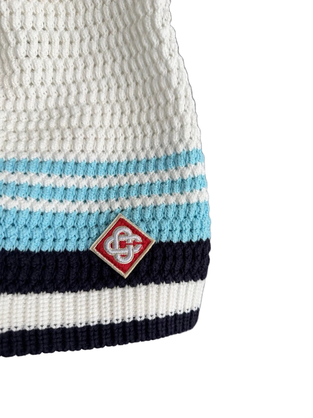 Casablanca Striped Crochet Knit Short