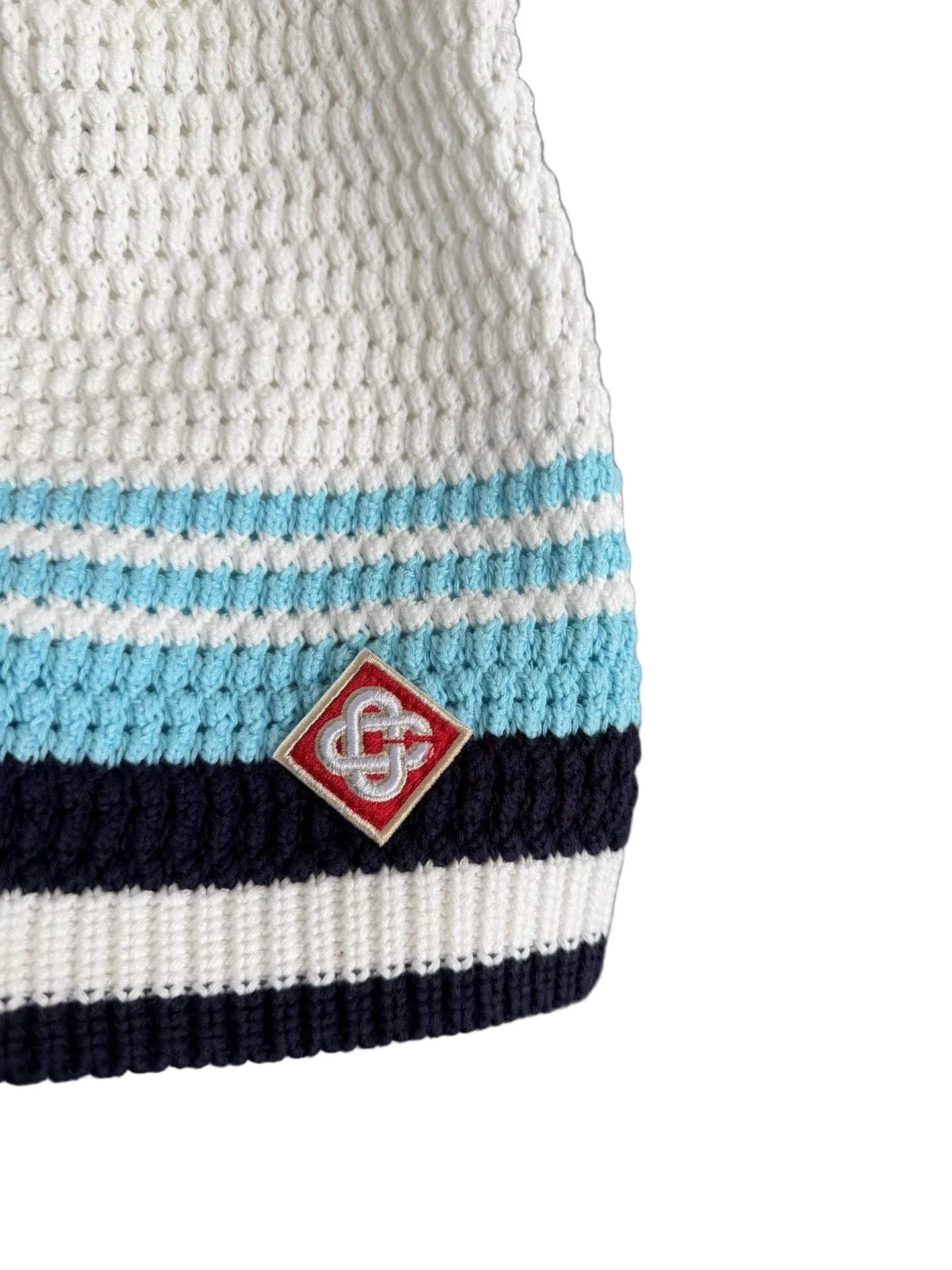 Casablanca Striped Crochet Knit Short