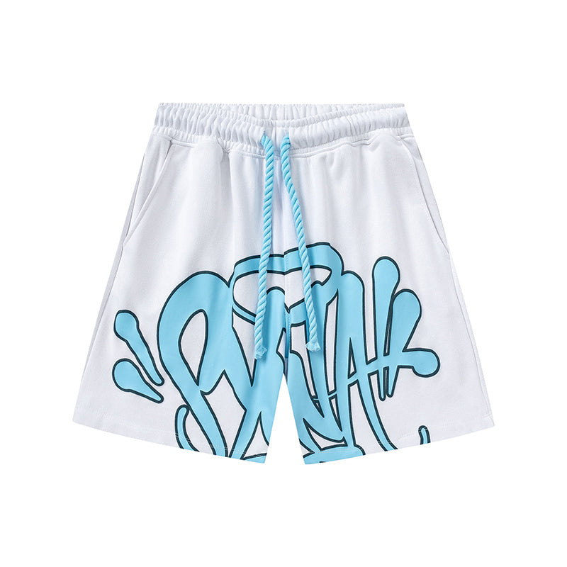 Syna World Tshirt Short Set (White/Ocean Blue)