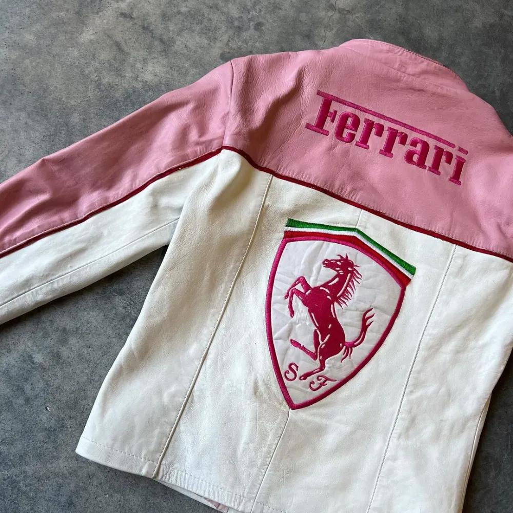 Vintage Pink Ferrari F1 Racing Jacket