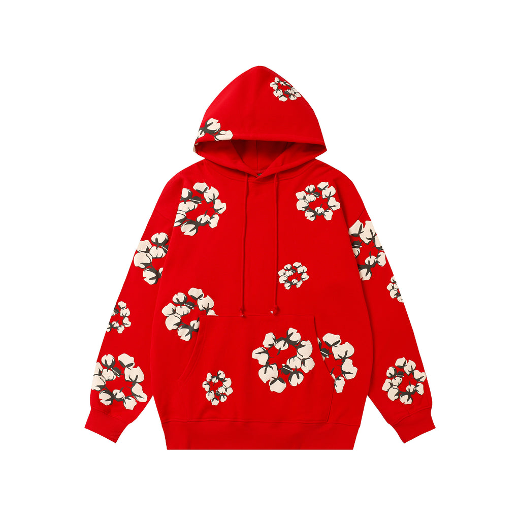 Denim Tears Cotton Wreath Hoodie – Red