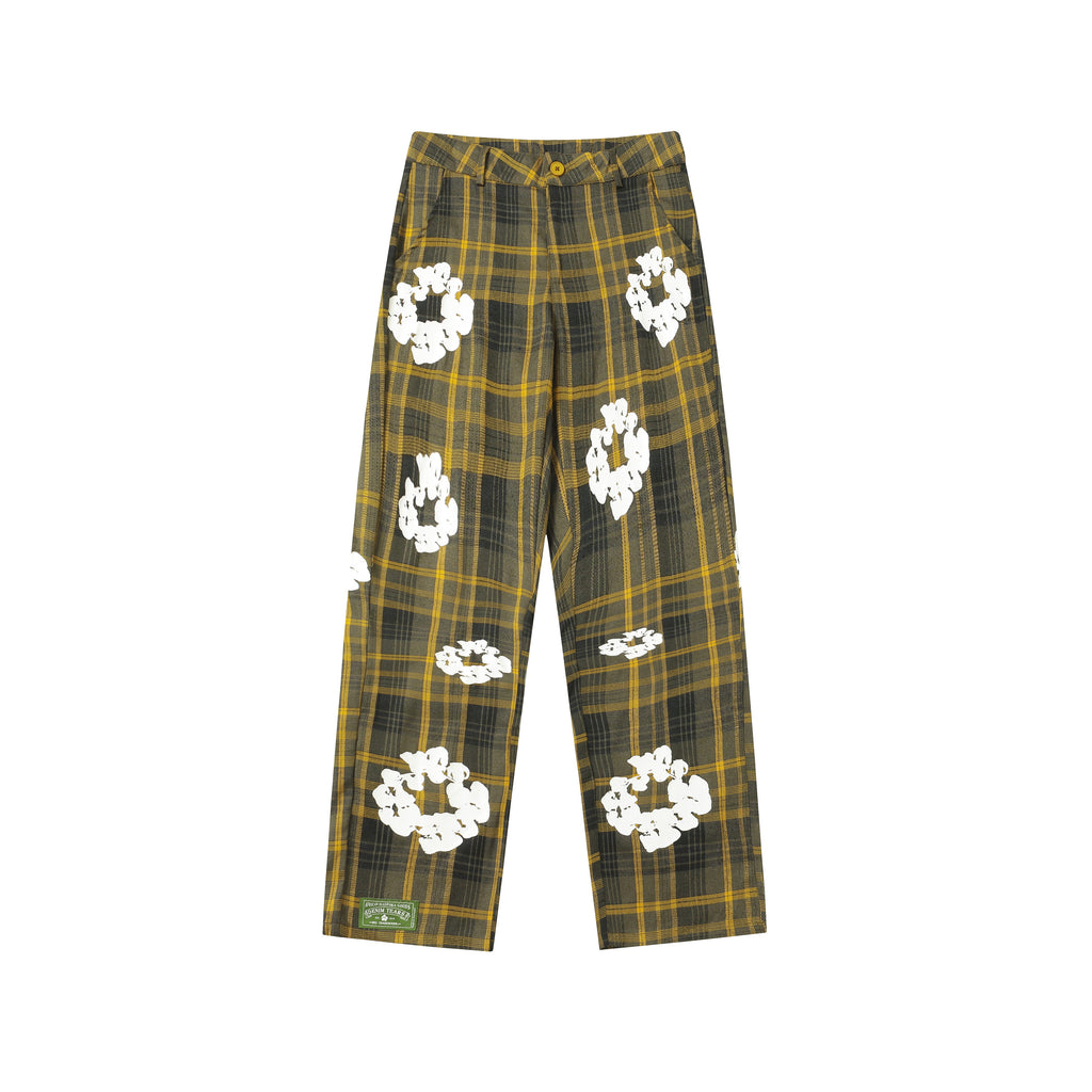Denim Tears Cotton Wreath Plaid Sweatpants