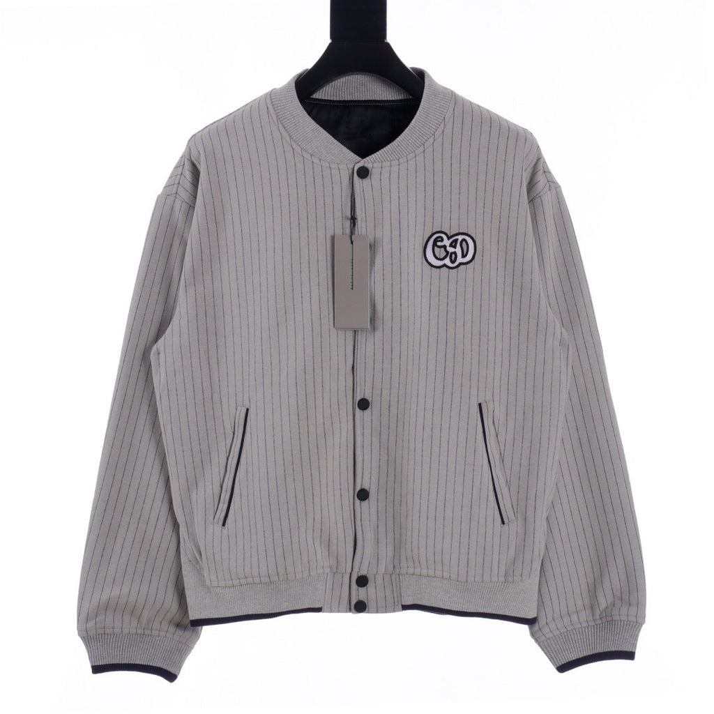 Christian Dior Atelier Striped Baseball Jacket