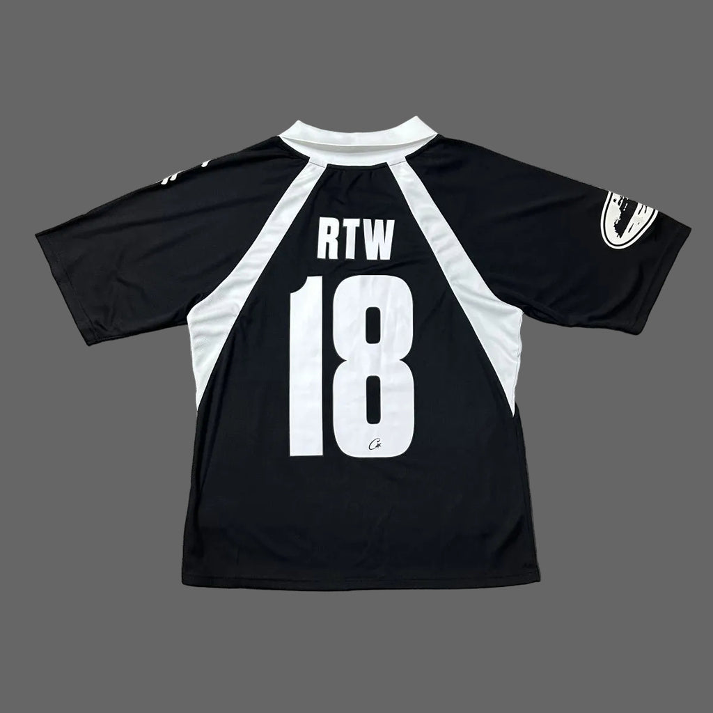 Corteiz Rule The World Jersey (Black/White)