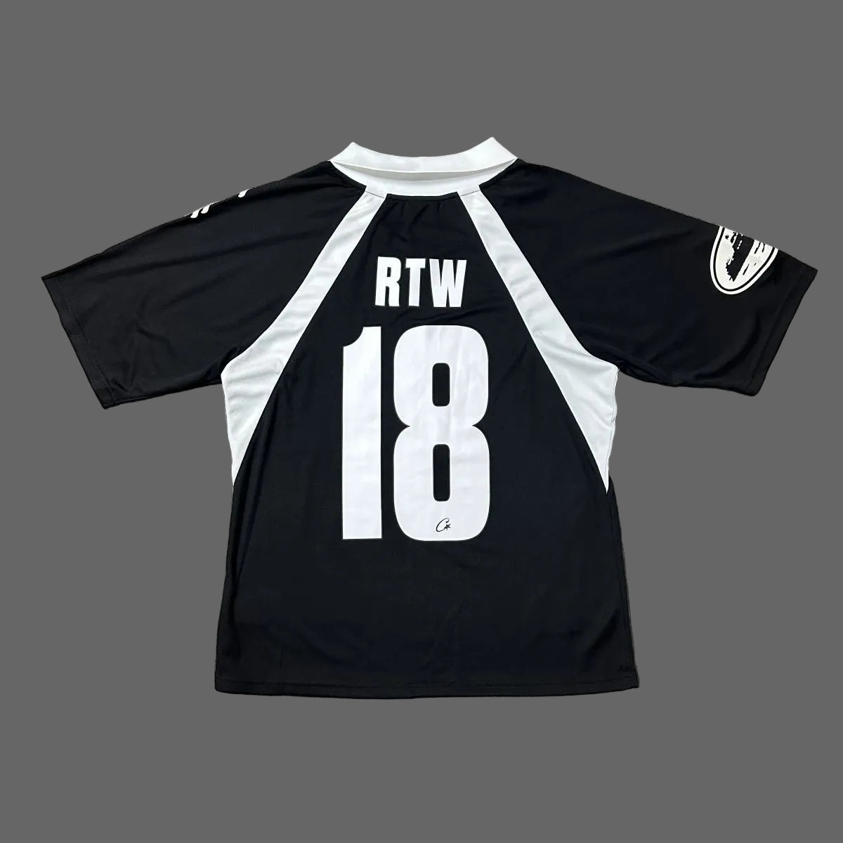 Corteiz Rule The World Jersey (Black/White)