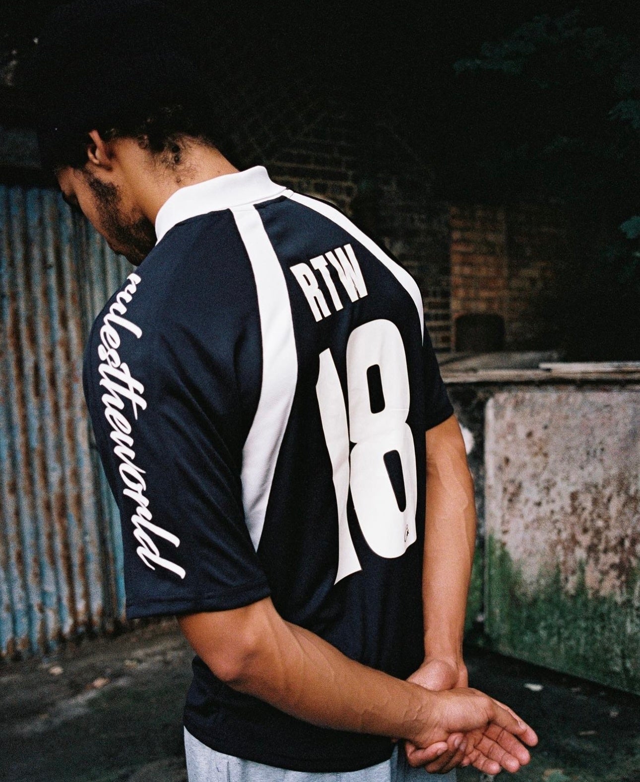 Corteiz Rule The World Jersey (Black/White)