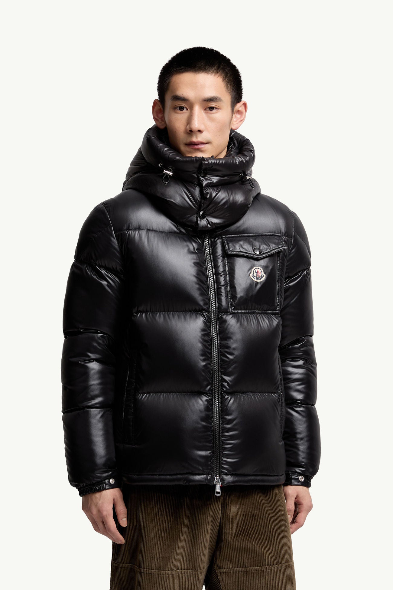 Montbeliard Hooded Short Down Jacket Men Black