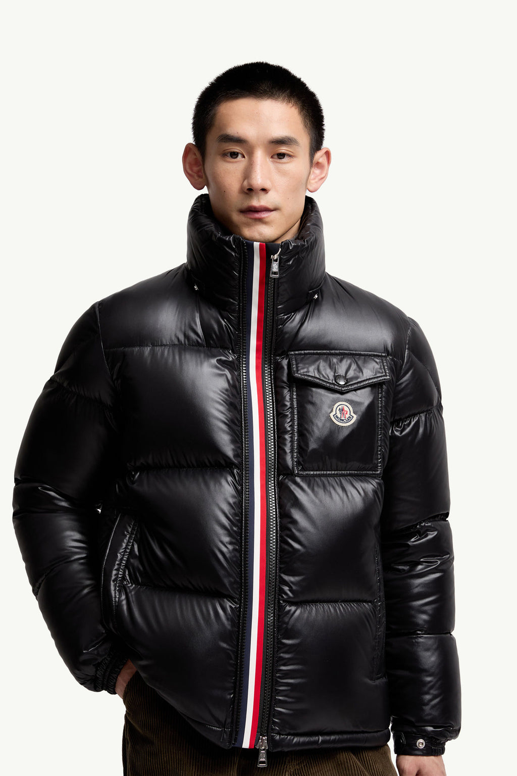 Montbeliard Hooded Short Down Jacket Men Black