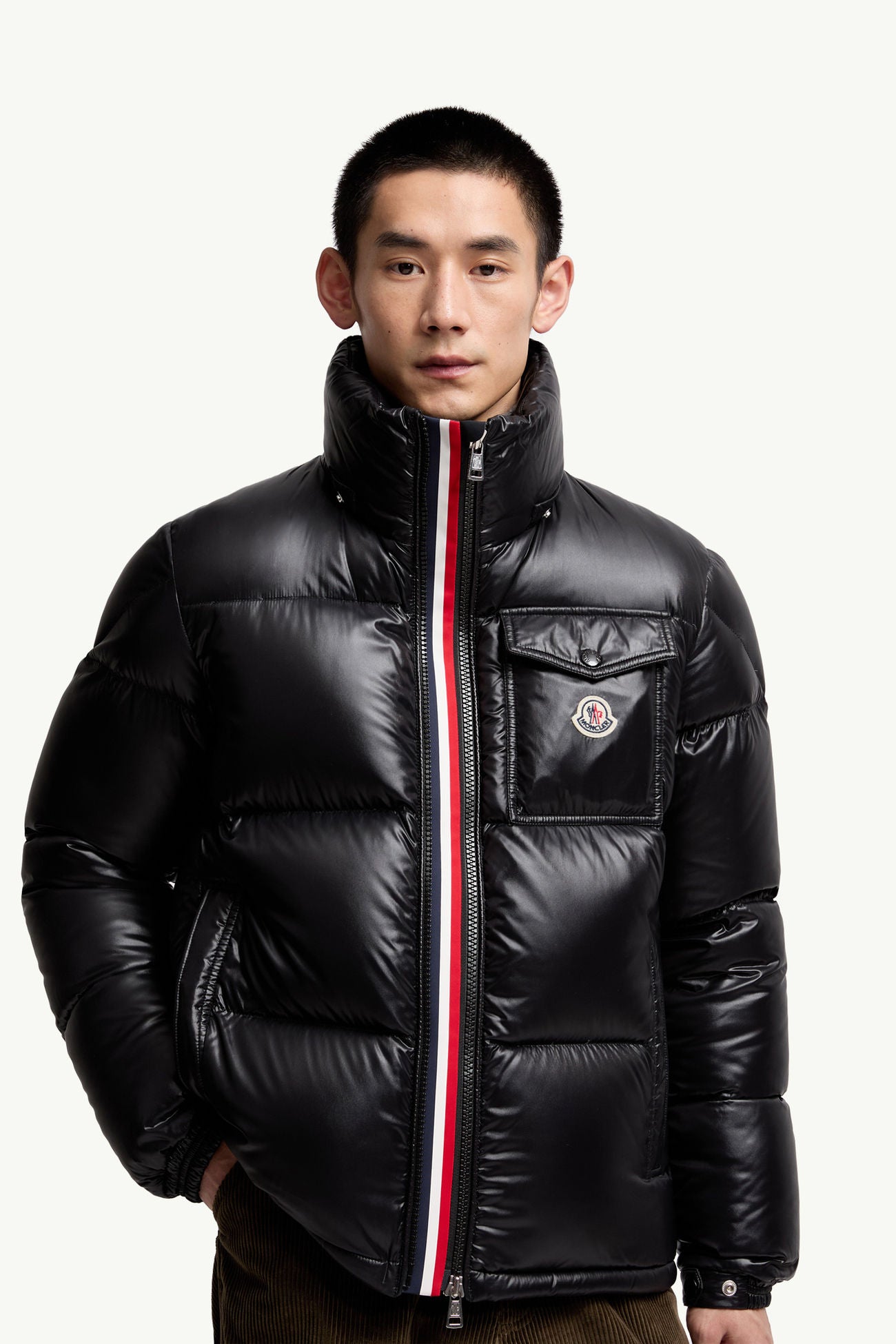 Montbeliard Hooded Short Down Jacket Men Black